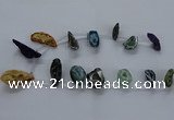 CTD2507 Top drilled 15*20mm - 25*35mm freeform druzy agate beads