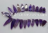 CTD2511 Top drilled 15*25mm - 16*50mm sticks agate gemstone beads