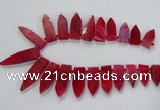 CTD2512 Top drilled 15*25mm - 16*50mm sticks agate gemstone beads