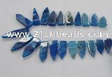 CTD2513 Top drilled 15*25mm - 16*50mm sticks agate gemstone beads