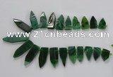 CTD2514 Top drilled 15*25mm - 16*50mm sticks agate gemstone beads