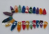 CTD2515 Top drilled 15*25mm - 16*50mm sticks agate gemstone beads