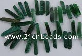 CTD2538 Top drilled 8*30mm - 11*50mm sticks agate gemstone beads