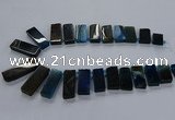 CTD2545 Top drilled 12*20mm - 15*40mm rectangle agate gemstone beads