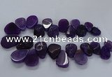 CTD2550 Top drilled 18*25mm - 30*40mm freeform agate gemstone beads