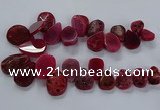 CTD2551 Top drilled 18*25mm - 30*40mm freeform agate gemstone beads