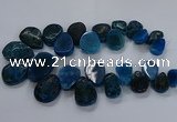 CTD2552 Top drilled 18*25mm - 30*40mm freeform agate gemstone beads