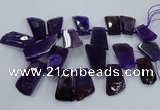 CTD2557 Top drilled 20*35mm - 30*45mm freeform agate gemstone beads