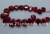 CTD2587 Top drilled 20*25mm - 30*40mm faceted freeform agate beads