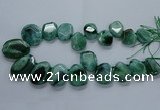 CTD2589 Top drilled 20*25mm - 30*40mm faceted freeform agate beads