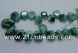 CTD2589 Top drilled 20*25mm - 30*40mm faceted freeform agate beads