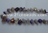 CTD2594 Top drilled 15*20mm - 25*35mm faceted freeform agate beads