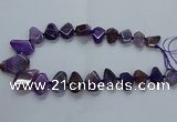 CTD2595 Top drilled 15*20mm - 25*35mm faceted freeform agate beads