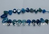 CTD2597 Top drilled 15*20mm - 25*35mm faceted freeform agate beads