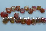 CTD2640 Top drilled 20*25mm - 30*40mm faceted freeform agate beads