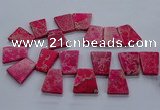 CTD2653 Top drilled 25*35mm - 30*40mm trapezoid sea sediment jasper beads