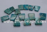 CTD2654 Top drilled 25*35mm - 30*40mm trapezoid sea sediment jasper beads