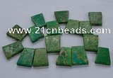 CTD2655 Top drilled 25*35mm - 30*40mm trapezoid sea sediment jasper beads