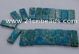 CTD2661 Top drilled 18*45mm - 20*48mm rectangle sea sediment jasper beads