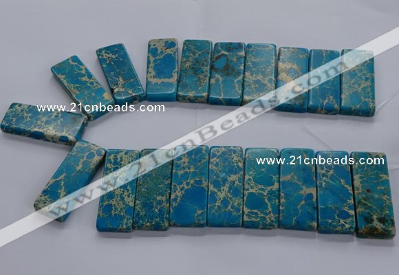 CTD2661 Top drilled 18*45mm - 20*48mm rectangle sea sediment jasper beads