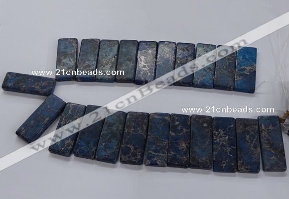 CTD2663 Top drilled 18*45mm - 20*48mm rectangle sea sediment jasper beads