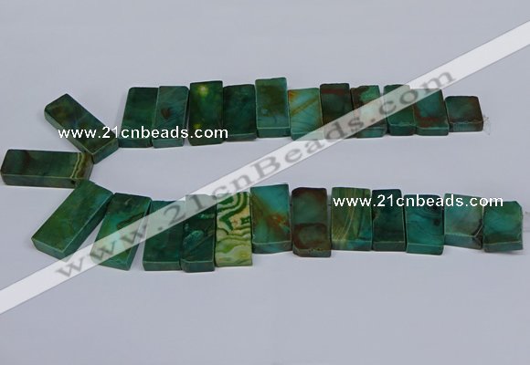 CTD2668 Top drilled 14*27mm - 16*42mm rectangle agate jasper beads