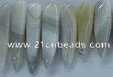 CTD2681 Top drilled 8*25mm - 10*50mm bullet agate beads wholesale