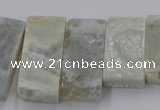 CTD2688 Top drilled 16*22mm - 16*55mm rectangle agate beads