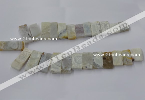 CTD2688 Top drilled 16*22mm - 16*55mm rectangle agate beads