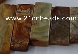 CTD2689 Top drilled 16*22mm - 16*55mm rectangle agate beads