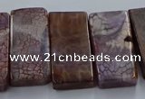 CTD2690 Top drilled 16*22mm - 16*55mm rectangle agate beads