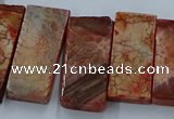 CTD2691 Top drilled 16*22mm - 16*55mm rectangle agate beads