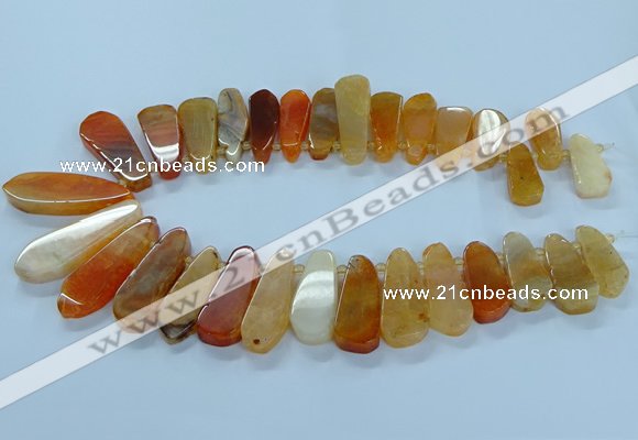 CTD2700 15.5 inches 10*25mm - 18*50mm freeform agate beads