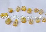 CTD2711 15.5 inches 20*30mm - 35*45mm freeform druzy agate beads