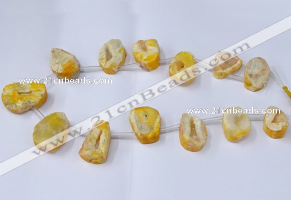 CTD2711 15.5 inches 20*30mm - 35*45mm freeform druzy agate beads