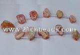 CTD2713 15.5 inches 20*30mm - 35*45mm freeform druzy agate beads