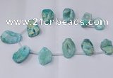 CTD2714 15.5 inches 20*30mm - 35*45mm freeform druzy agate beads