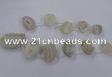 CTD2718 15.5 inches 25*30mm - 35*55mm freeform druzy agate beads