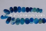 CTD2747 Top drilled 18*25mm - 22*40mm freeform agate beads