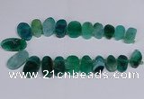 CTD2748 Top drilled 18*25mm - 22*40mm freeform agate beads