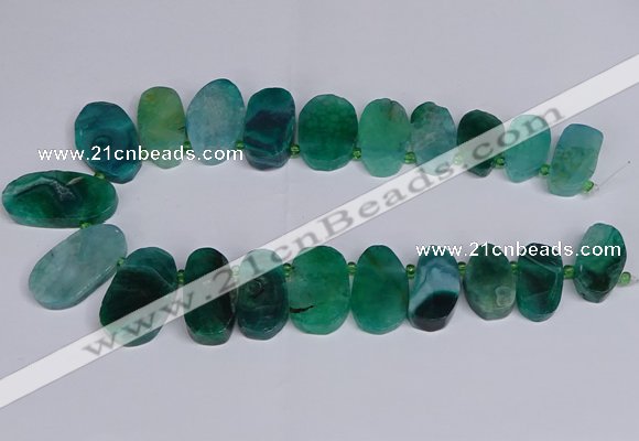 CTD2748 Top drilled 18*25mm - 22*40mm freeform agate beads