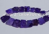 CTD2755 Top drilled 25*30mm - 35*45mm freeform agate beads