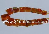 CTD2756 Top drilled 25*30mm - 35*45mm freeform agate beads