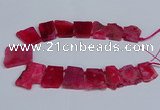 CTD2757 Top drilled 25*30mm - 35*45mm freeform agate beads
