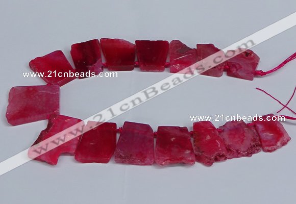 CTD2757 Top drilled 25*30mm - 35*45mm freeform agate beads