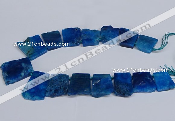 CTD2758 Top drilled 25*30mm - 35*45mm freeform agate beads