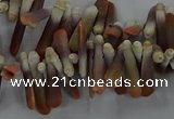 CTD2767 Top drilled 4*20mm - 6*22mm sticks sea urchin shell beads