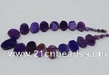 CTD2782 Top drilled 15*25mm - 25*40mm oval agate gemstone beads