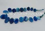 CTD2784 Top drilled 15*25mm - 25*40mm oval agate gemstone beads