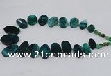 CTD2785 Top drilled 15*25mm - 25*40mm oval agate gemstone beads